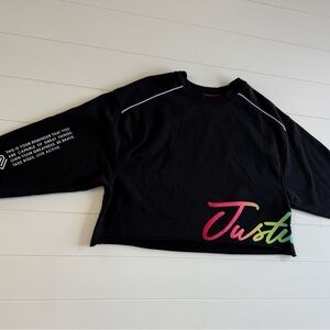 Justice Crop Sweatshirt Girls 12/14    A021